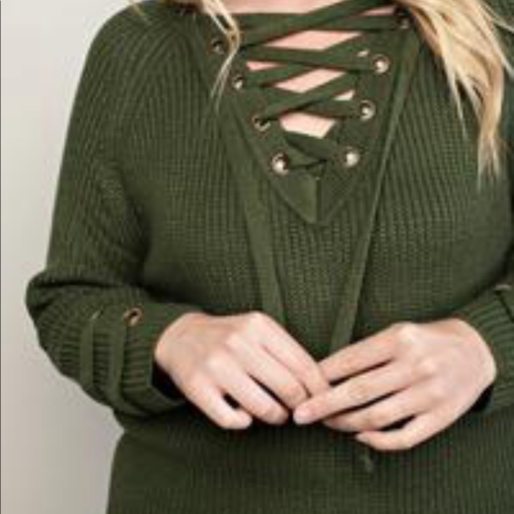 Pull over knit sweater